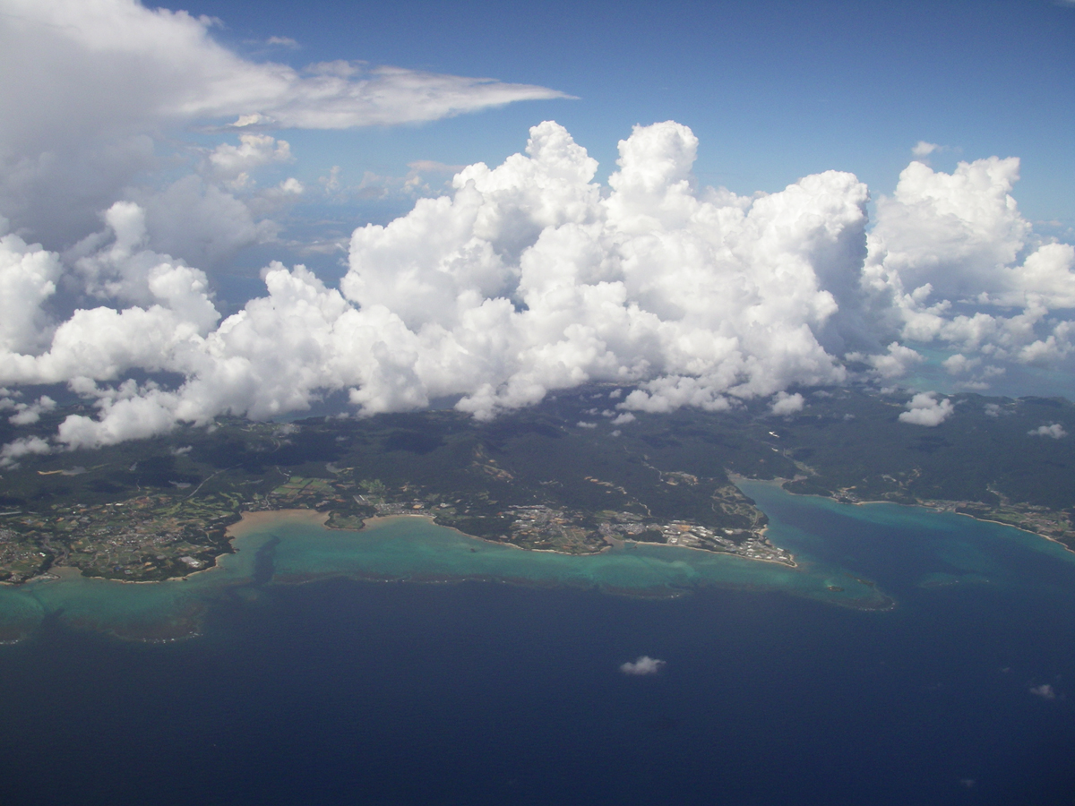上空から見た辺野古周辺（沖縄本島）